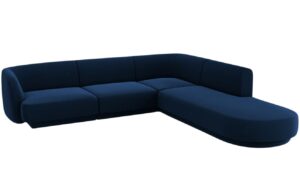 Micadoni Sametová rohová pohovka Miley 255 cm