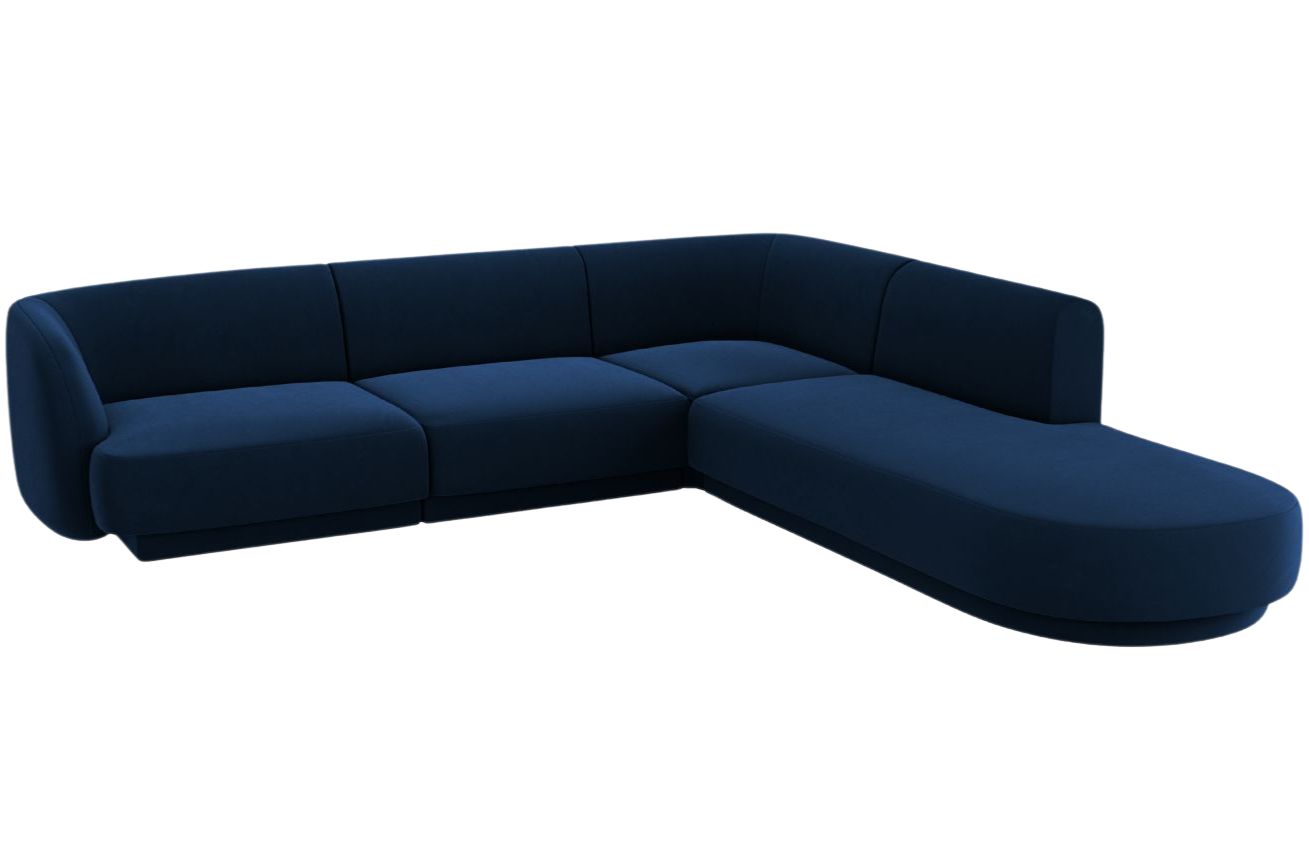 Micadoni Sametová rohová pohovka Miley 255 cm