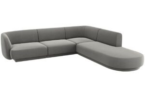 Micadoni Sametová rohová pohovka Miley 255 cm