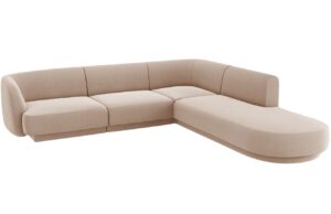 Micadoni Sametová rohová pohovka Miley 255 cm