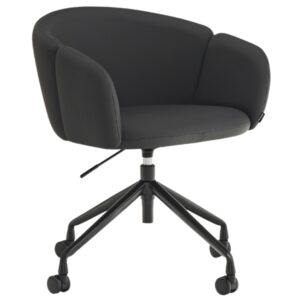 Černá čalouněná otočná konferenční židle Teulat Add