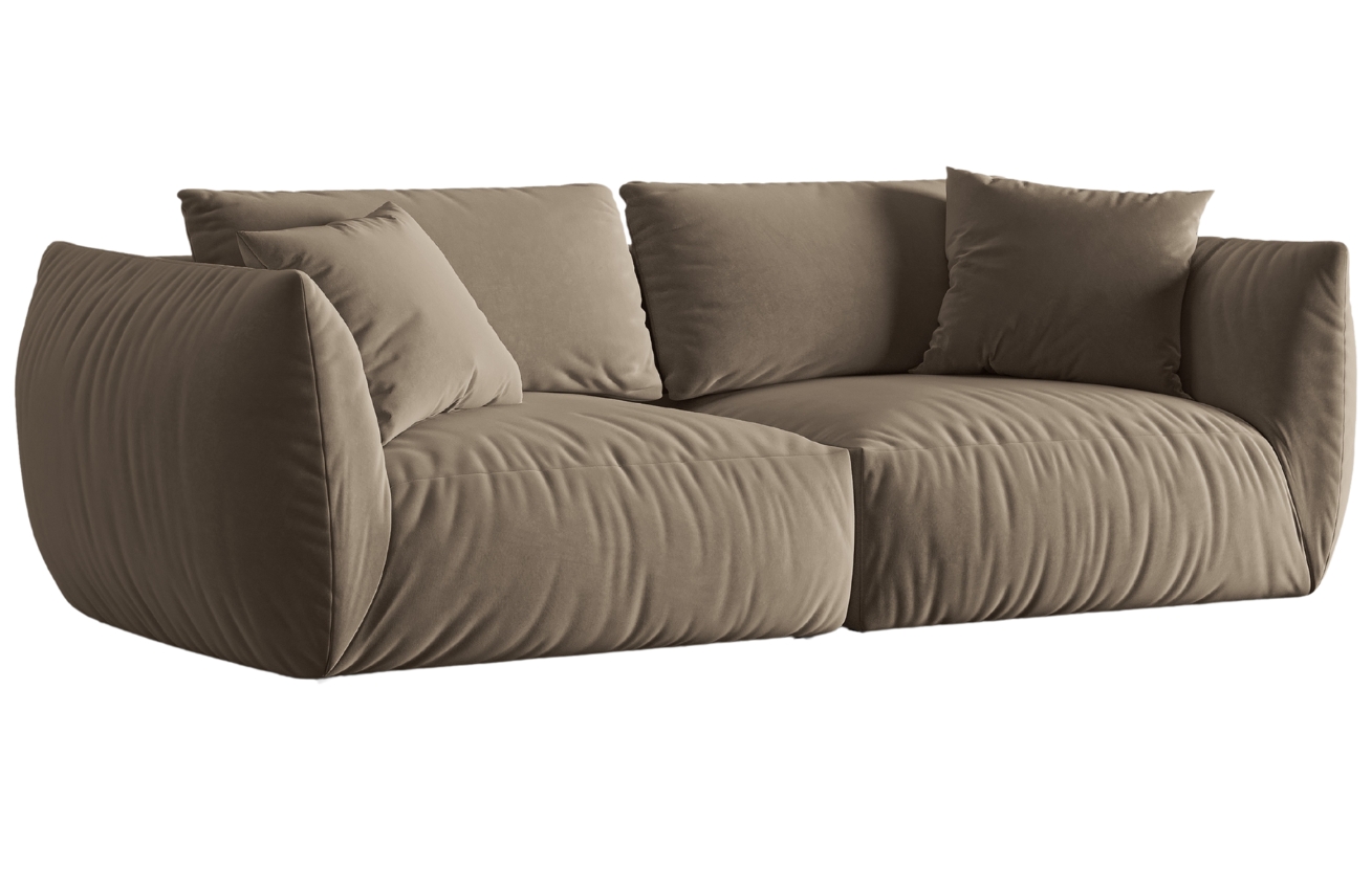 Micadoni Sametová pohovka Chris 260 cm