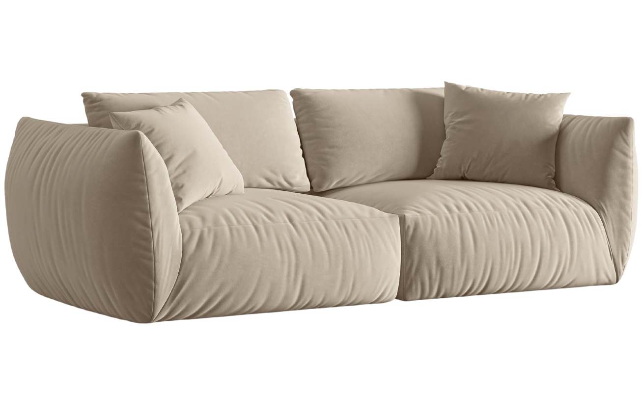 Micadoni Sametová pohovka Chris 260 cm