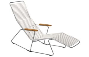 Houe Bílé plastové zahradní lehátko Click