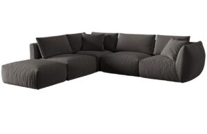 Micadoni Sametová rohová pohovka Chris 295 cm