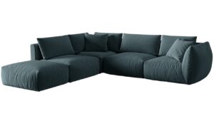 Micadoni Sametová rohová pohovka Chris 295 cm