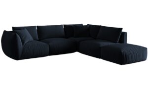 Micadoni Sametová rohová pohovka Chris 295 cm