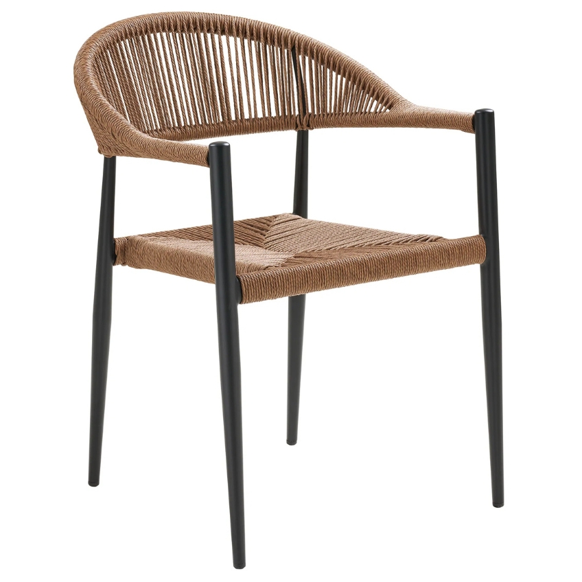 Nordic Living Hnědá zahradní židle Canari