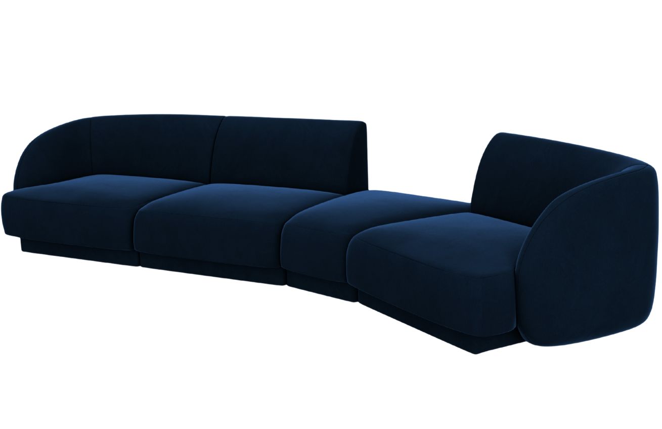 Micadoni Sametová pohovka Miley 327 cm