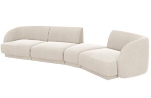 Micadoni Sametová pohovka Miley 327 cm