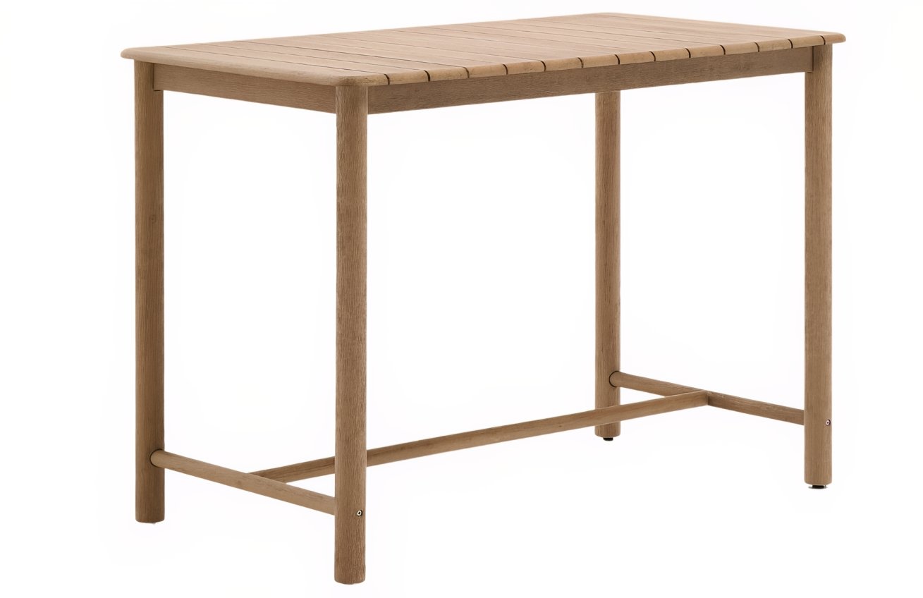 Kave Home Dřevěný zahradní barový stůl Sori 138 x 78 cm