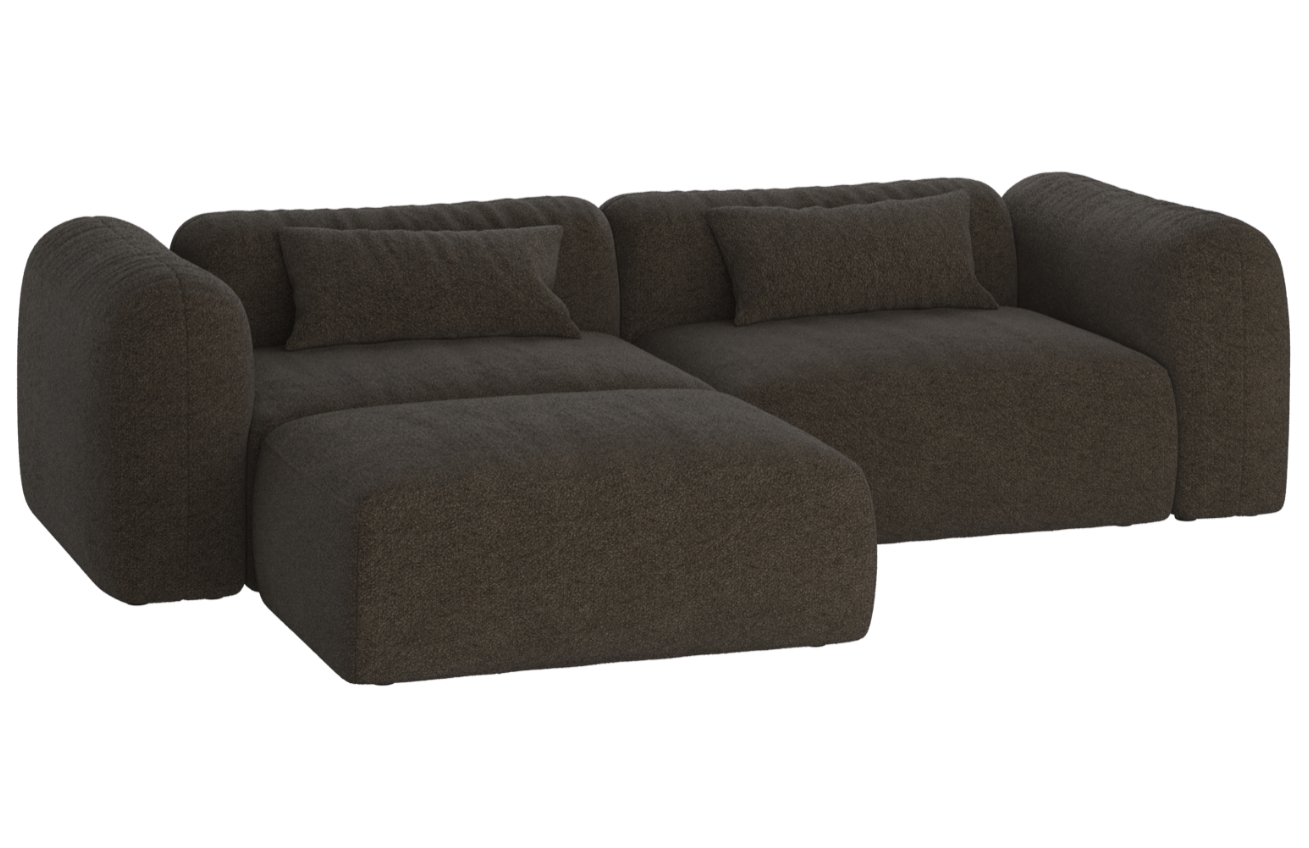 noo.ma Bouclé rohová pohovka Yaro 263 cm