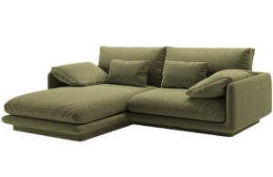 Micadoni Sametová rohová pohovka Torino 220 cm