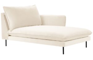 Cosmopolitan Design Světle béžová sametová lenoška Vienna 170 cm