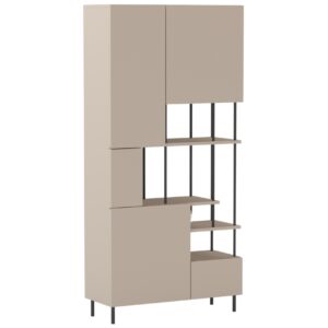 Marckeric Béžová lakovaná knihovna Perla 175 x 84 cm