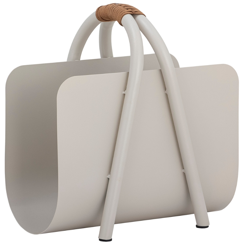 Bloomingville Béžový kovový stojan na časopisy Eton