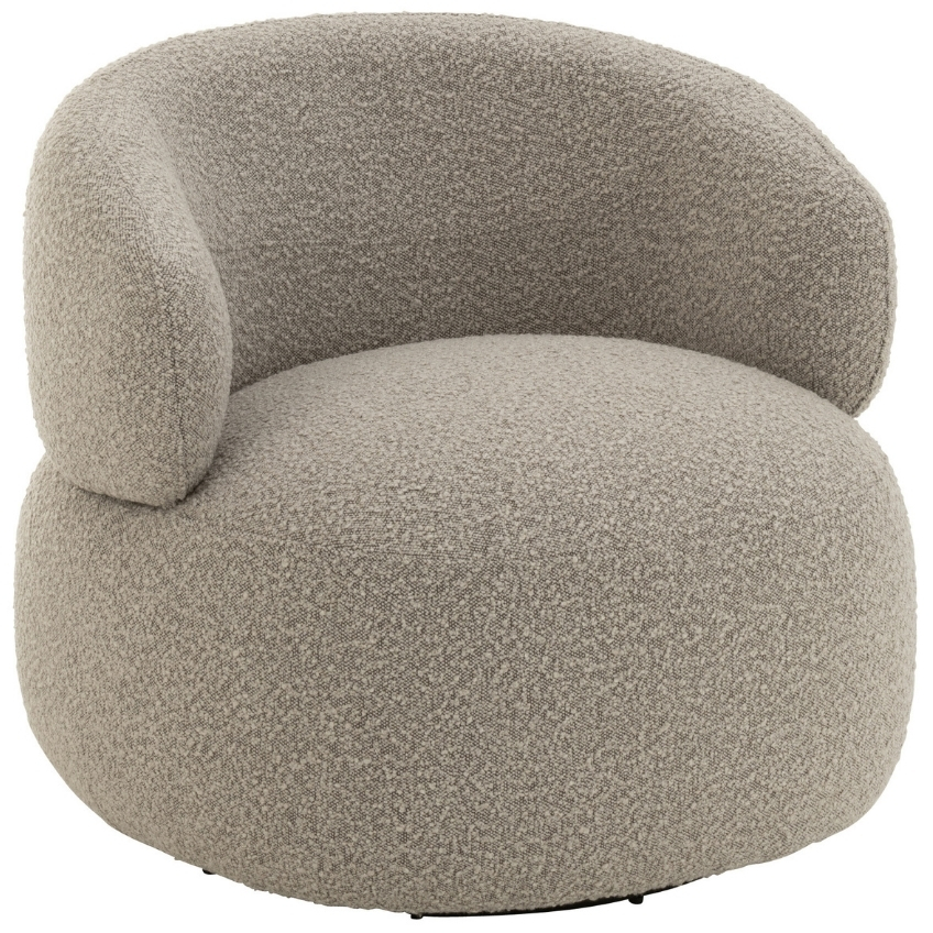 J-line Béžovo-hnědé čalouněné otočné křeslo Soma