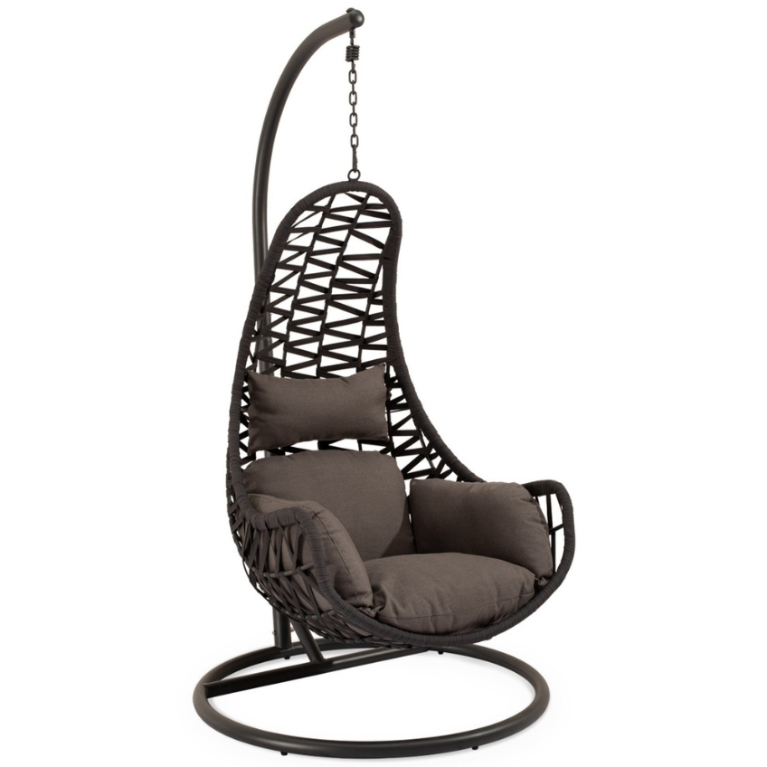 Somcasa Šedé závěsné křeslo Constanza