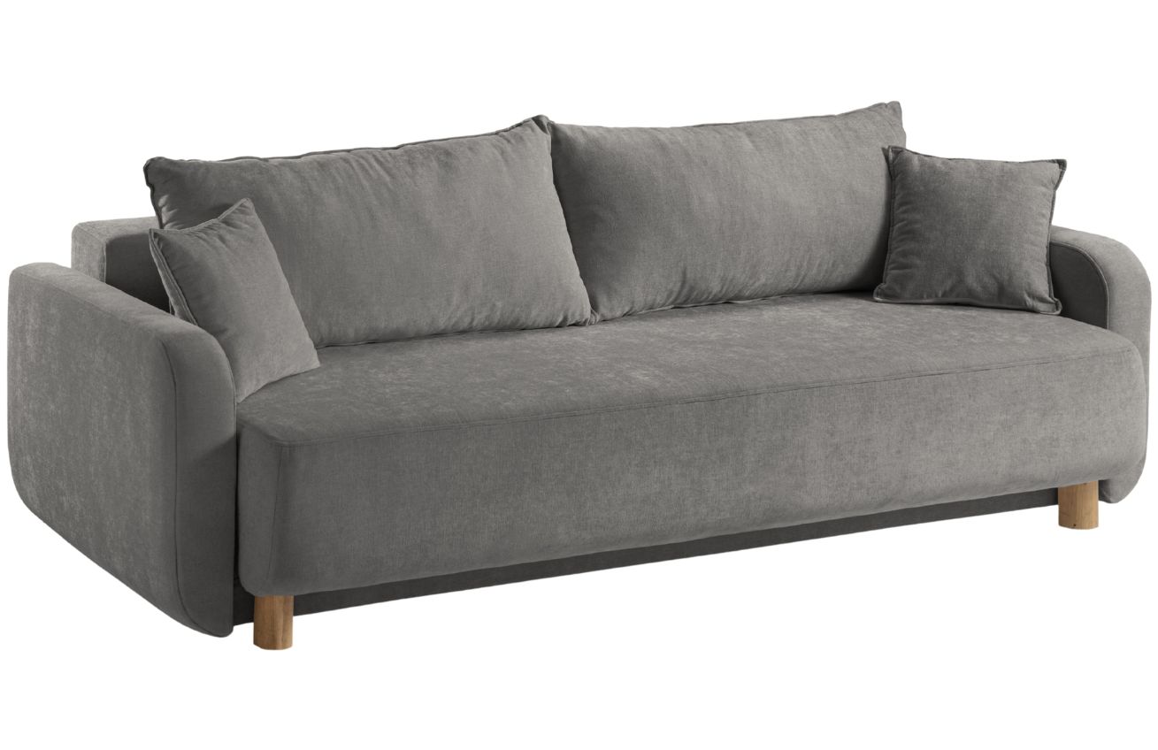 Micadoni Šedá rozkládací pohovka Elen 231 cm