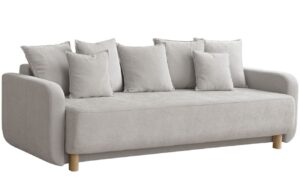 Micadoni Světle šedá rozkládací pohovka Elen 231 cm