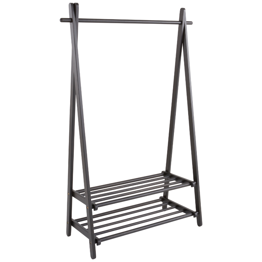 Jotex Černý dřevěný stojací věšák COLE 150 x 100 cm