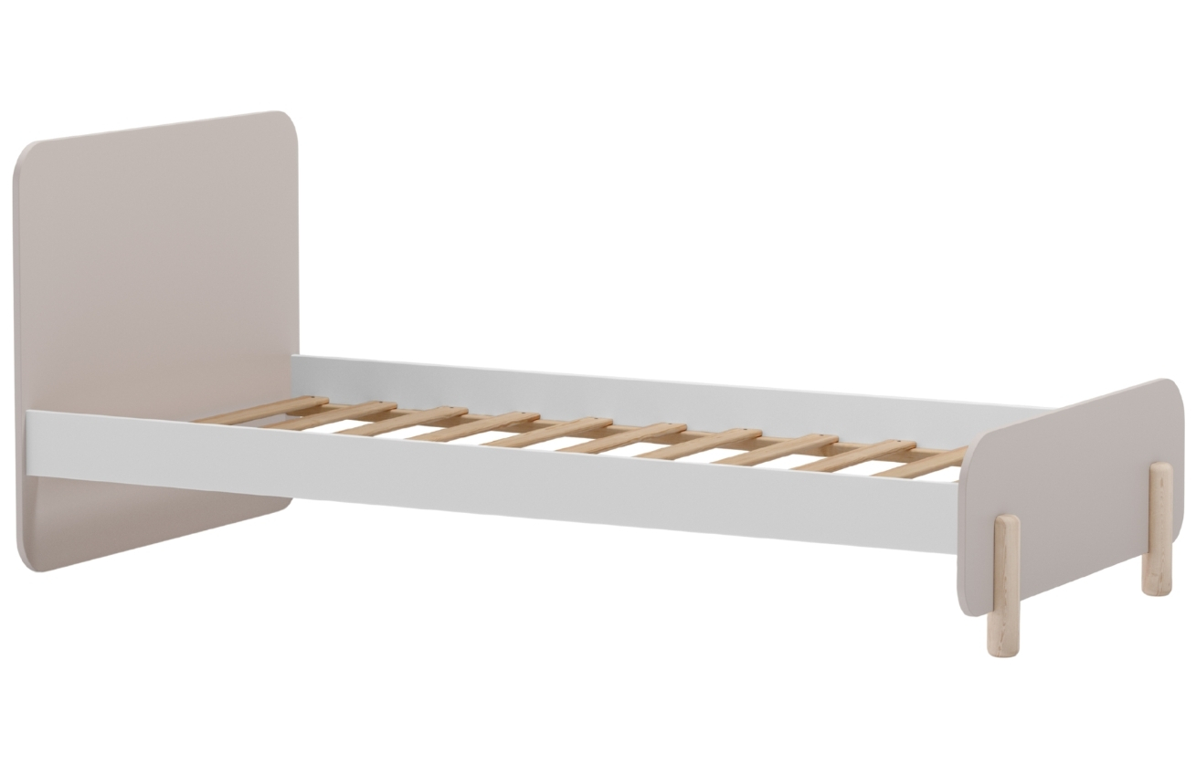 Marckeric Krémová dřevěná dětská postel Nora 90 x 190 cm