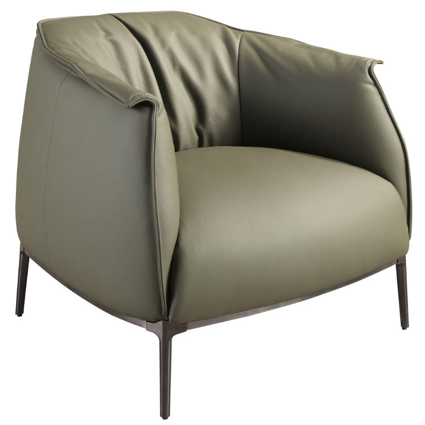 Angel Cerdá Zelené kožené křeslo No. 4176