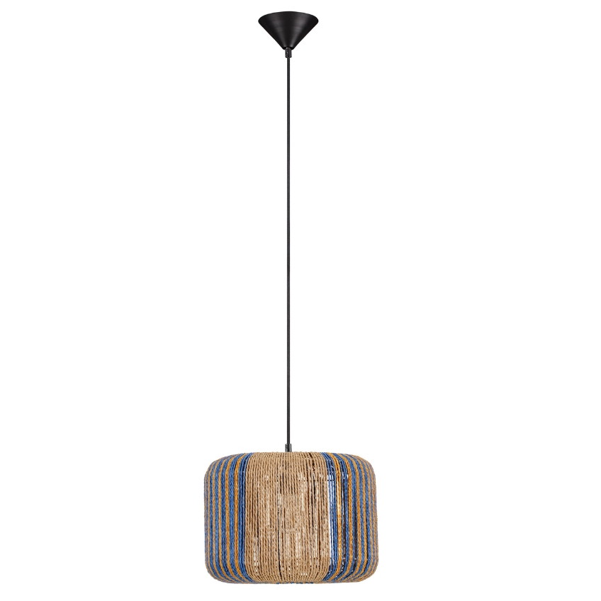 Nova Luce Modré závěsné světlo Abby 33 cm