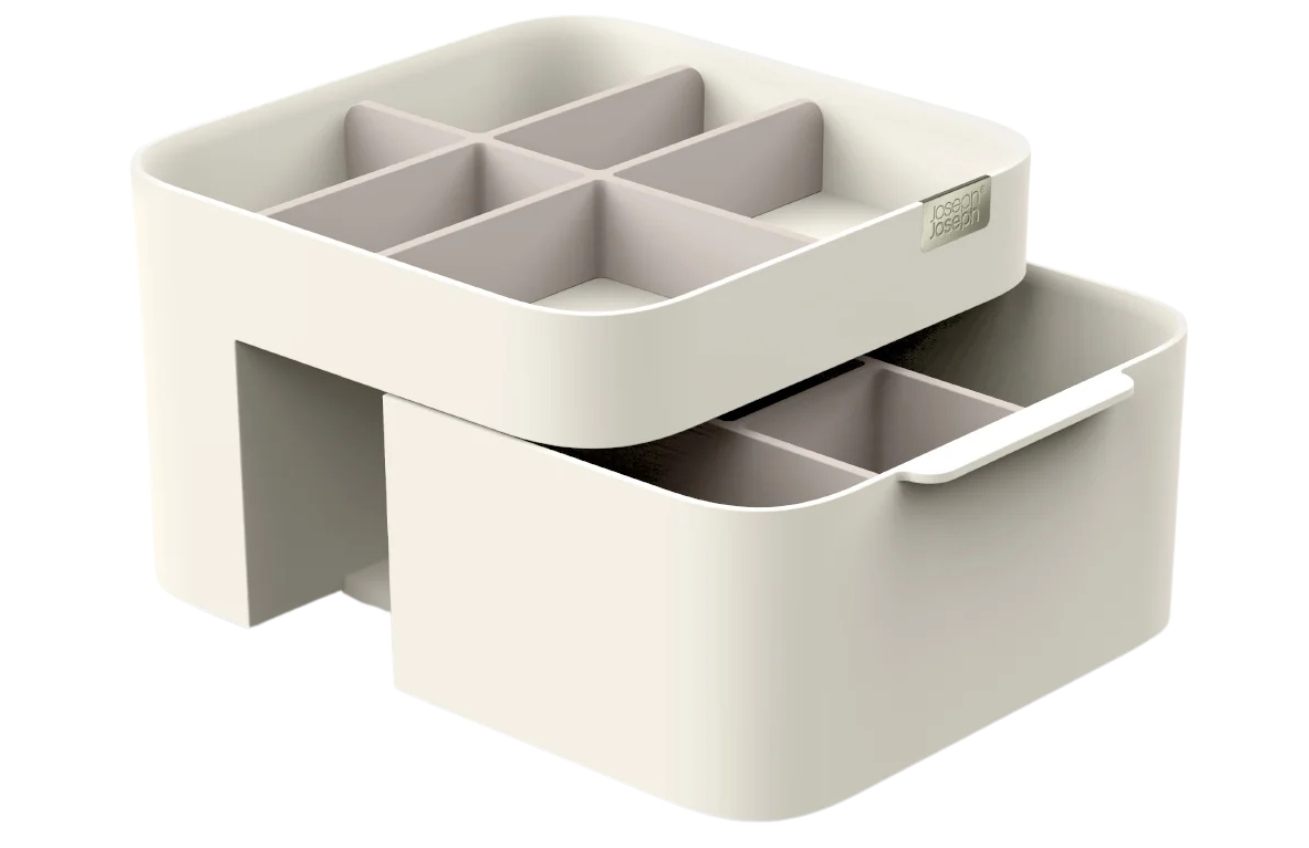 Joseph Joseph Krémově bílý plastový kosmetický organizér Viva 18