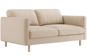 Micadoni Béžová sametová dvoumístná pohovka Eden 146 cm