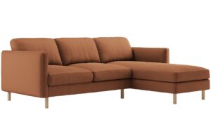 Micadoni Oranžová sametová rohová pohovka Eden 250 cm