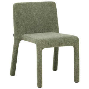 Kave Home Zelená čalouněná jídelní židle Loria