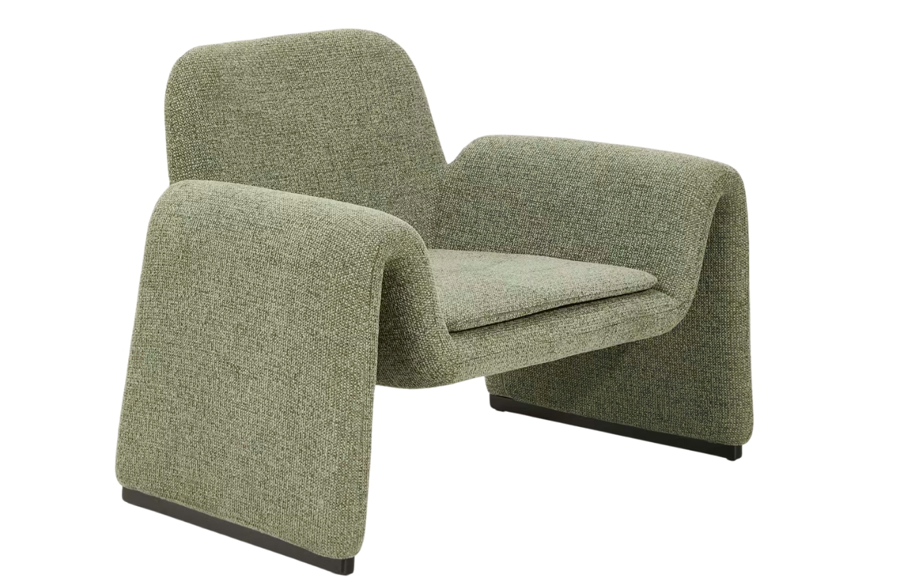 Kave Home Zelené čalouněné křeslo Melvia