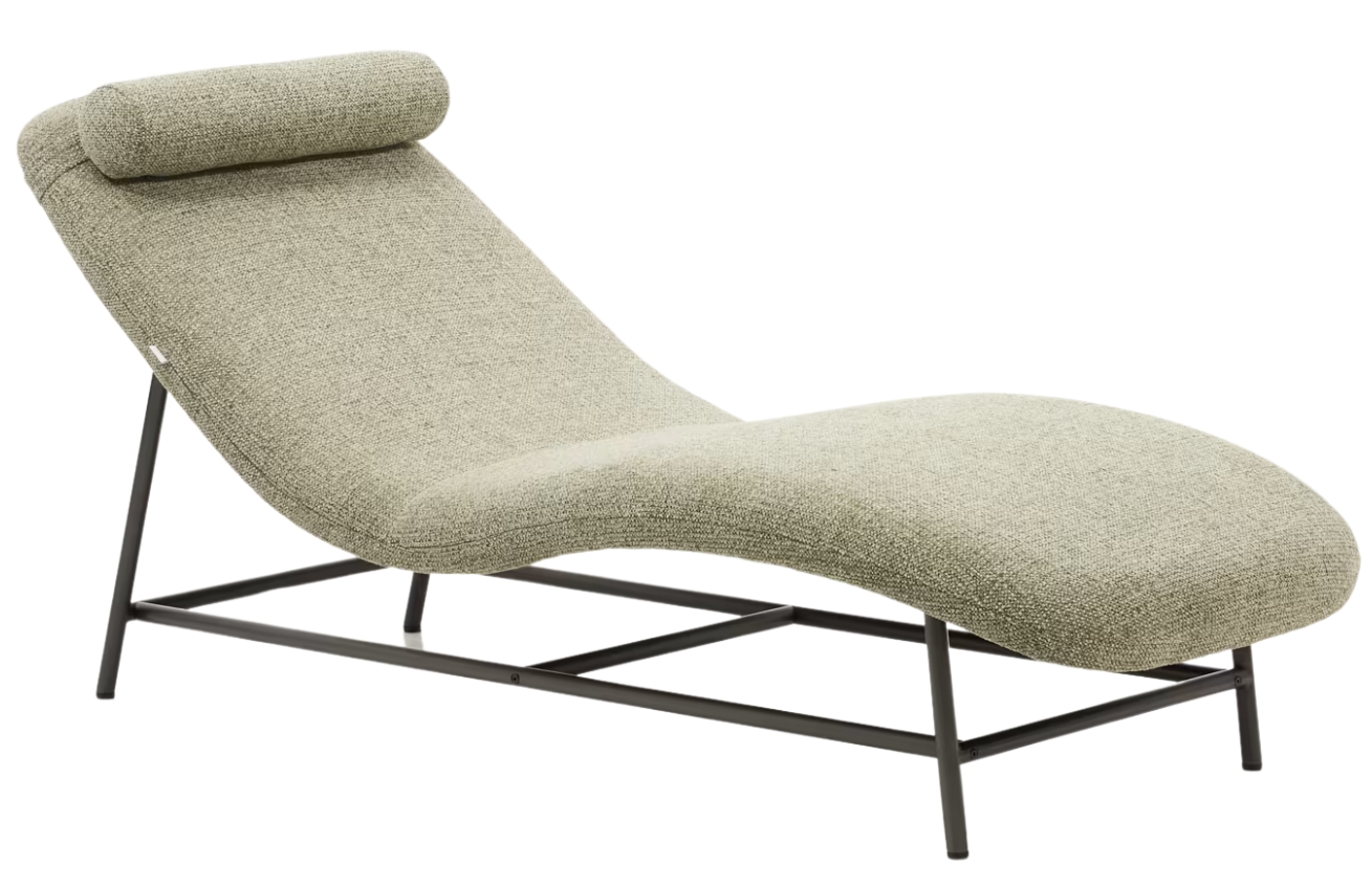 Kave Home Zelená čalouněná lenoška Osla 175 cm