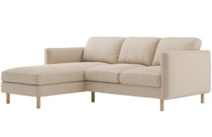 Micadoni Béžová sametová rohová pohovka Eden 223 cm