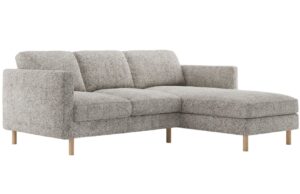 Micadoni Béžovošedá rohová pohovka Eden 223 cm