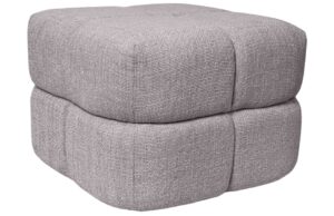 Somcasa Šedý čalouněný taburet Troy 50 x 50 cm