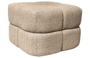 Somcasa Hnědošedý čalouněný taburet  Troy 50 x 50 cm