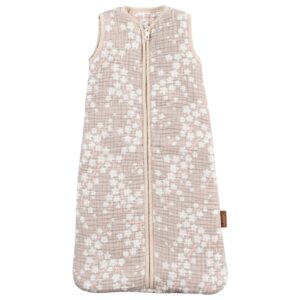 Růžový mušelínový dětský spací pytel Quax Natural 70 cm
