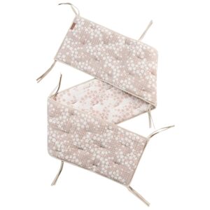 Růžový bavlněný mantinel do postýlky Quax Natural 172 cm