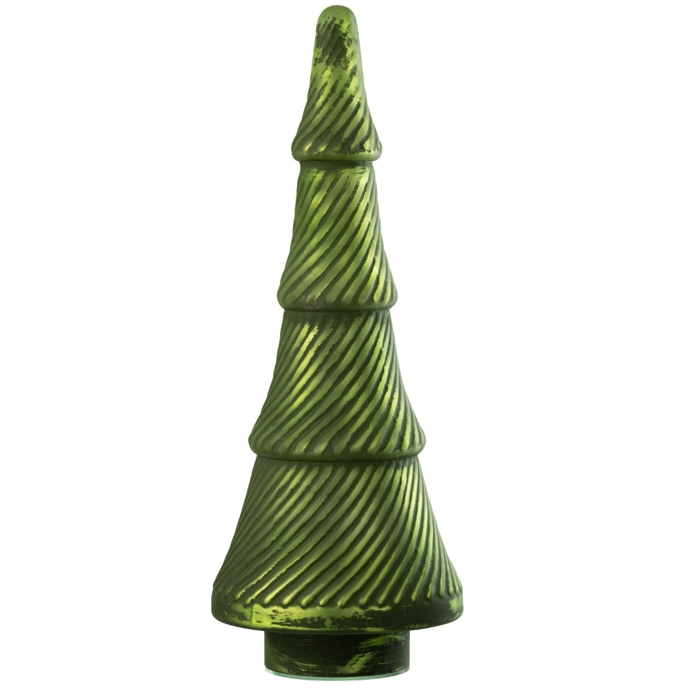 J-line Zelená skleněná vánoční dekorace Nunie