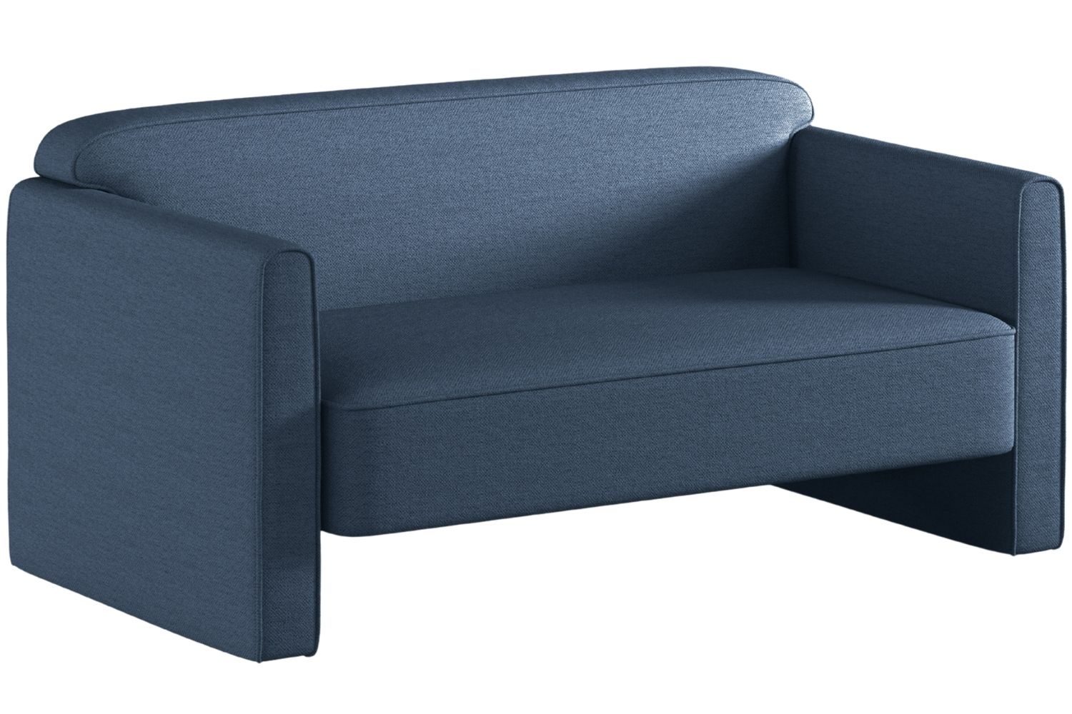 Micadoni Tmavě modrá dvoumístná pohovka Abby 140 cm