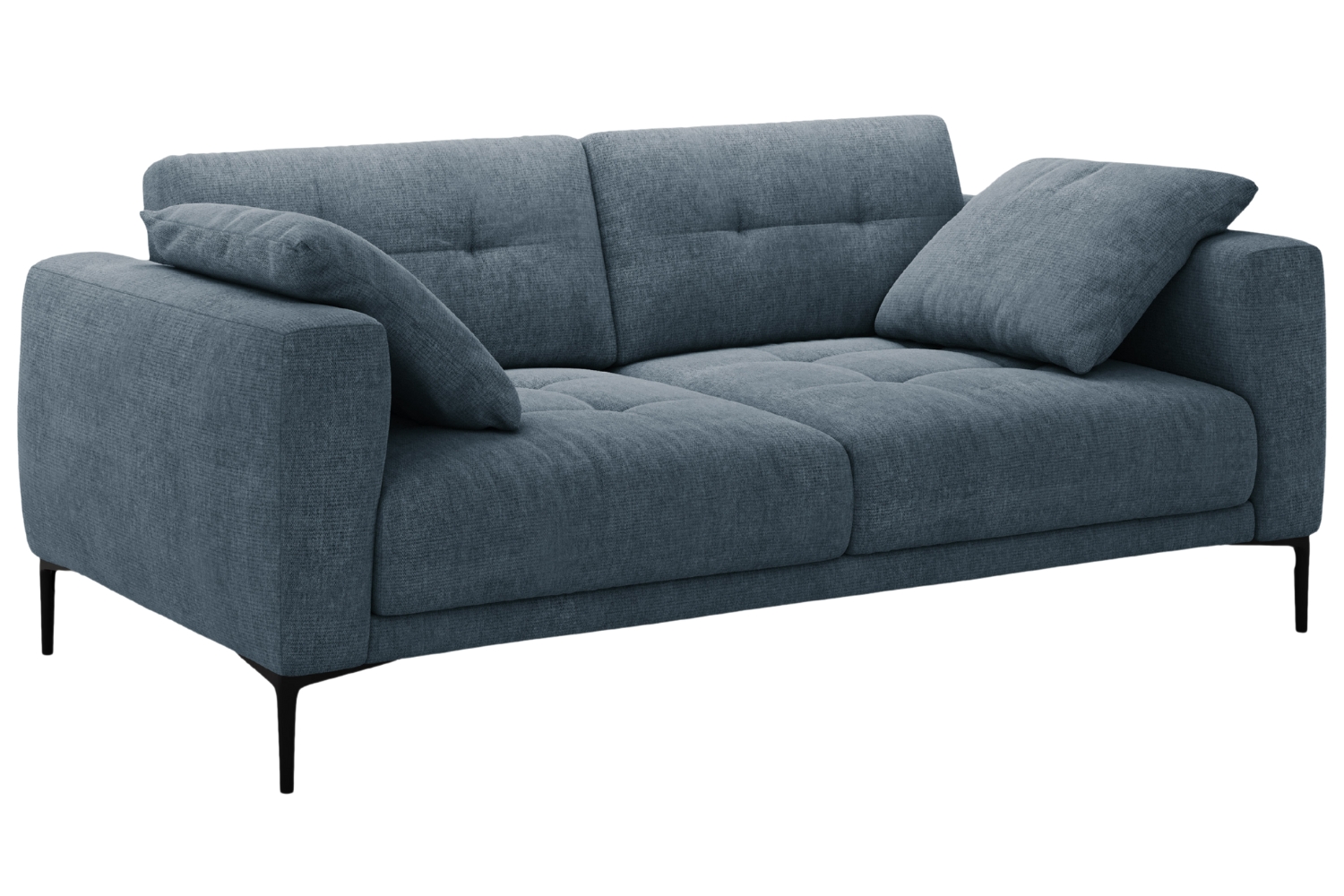 Micadoni Tmavě modrá čalouněná trojmístná pohovka Bemy 200 cm