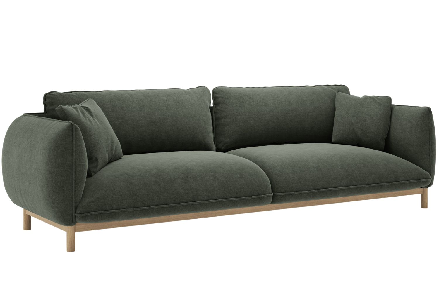 Micadoni Zelená čtyřmístná pohovka Ada 248 cm