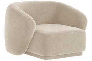 Maison Heritage Béžové sametové křeslo Jane