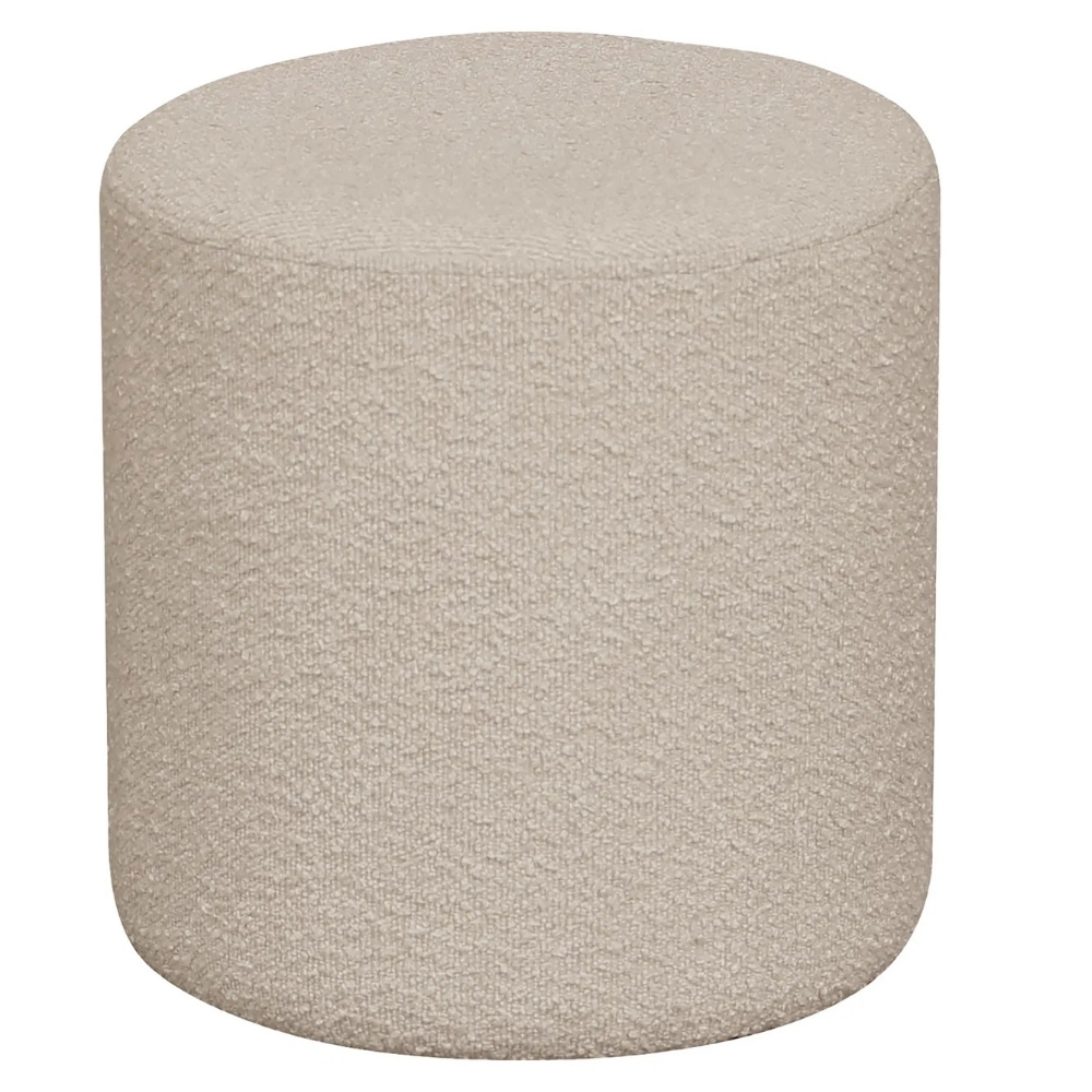 Nordic Living Béžový bouclé taburet Ejby 34 cm