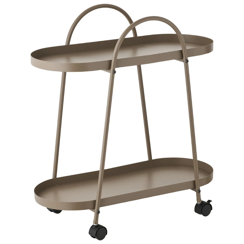 Nordic Living Hnědý servírovací vozík Empoli 60 x 27