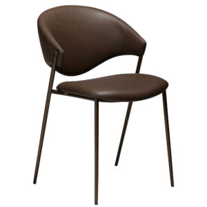 ​​​​​Dan-Form Hnědá koženková jídelní židle DAN-FORM Zone