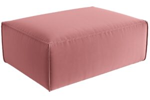 Cosmopolitan Design Růžová sametová podnožka Mackay 100 x 69 cm