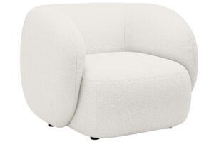 Micadoni Bílé bouclé křeslo Kate
